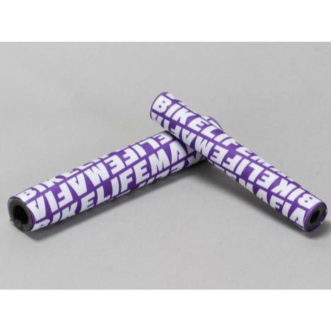 Mafiabikes Bike Life Mafia Pad Sets ﻿- 2pc padset (TT and handlebar) White/Purple £25.00